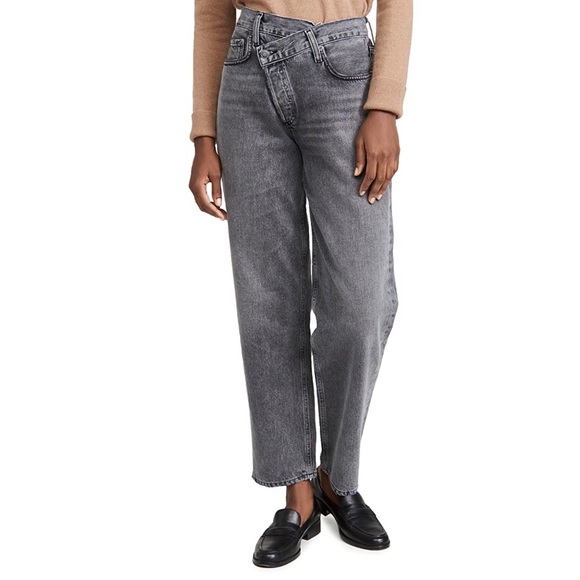 Agolde Criss Cross Hem Jeans In Synchronize